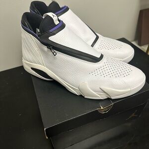 Jordan Men's White and Black Purple Sneakers Size 16 NWB